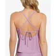 thumbnail image 2 of Salt + Cove Womens Juniors Tie Back V-Wire Tankini Swim Top, 2 of 4