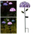 thumbnail image 1 of Luz de jardín solar Perfecl con estacas de hortensias LED púrpura 61x17cm, 1 of 8