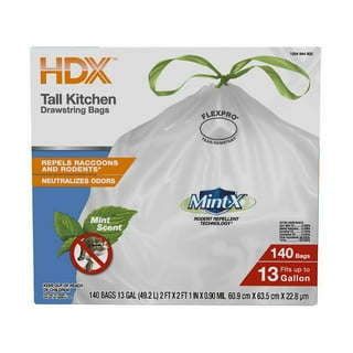 HDX FlexPro 13 Gallon Reinforced Top Drawstring Kitchen Trash Bags
