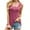 Hot Pink, variant on Uaswgudfs Women U Neck Sleeveless Stretchable Knit Shirts Thin and light Basic Tank Casual home daily life Tops