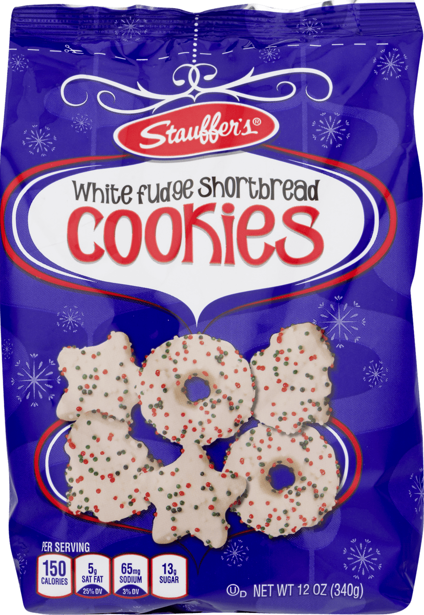 Stauffer S Holiday White Fudge Cookies Four 12 Oz Foil Lined Bags Walmart Com Walmart Com