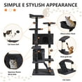thumbnail image 5 of 54 inch Cat Trees and Towers for Indoor Cats, Cat Condo Scratching Post for Adult Cats, Multi-Level Cat Towers for Small Cats, Dark Gray, 5 of 7