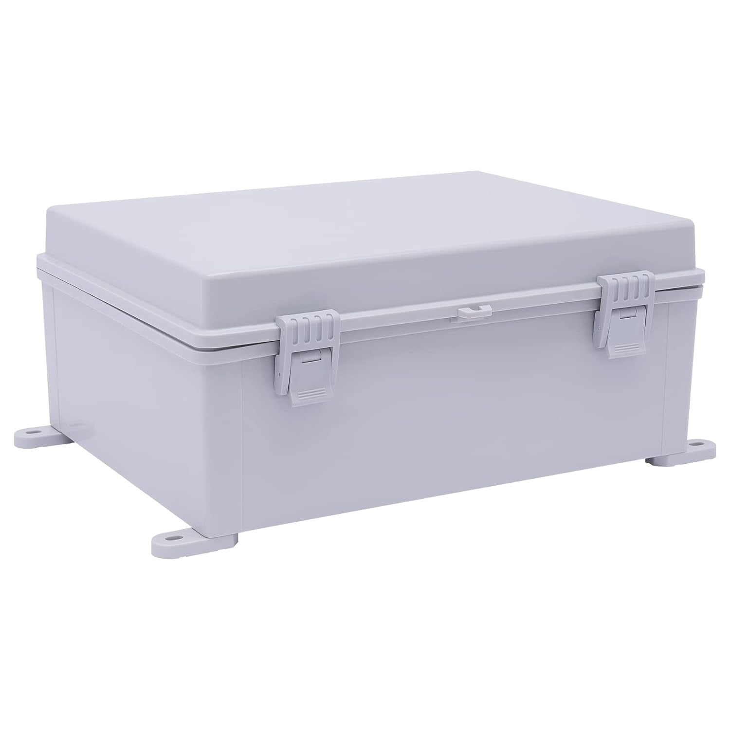 Junction Box,Outside Hinged Clear Cover Stainless Steel Latch IP67 Waterproof ABS Project Box,Electrical Box Enclosure(13.8x9.8x5.9 Clear)