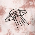 thumbnail image 2 of Dalix UFO Embroidered Washed Crewneck Sweatshirt Long Sleeve Fleece Cotton Mens in Tie Dye Copper L Large, 2 of 5