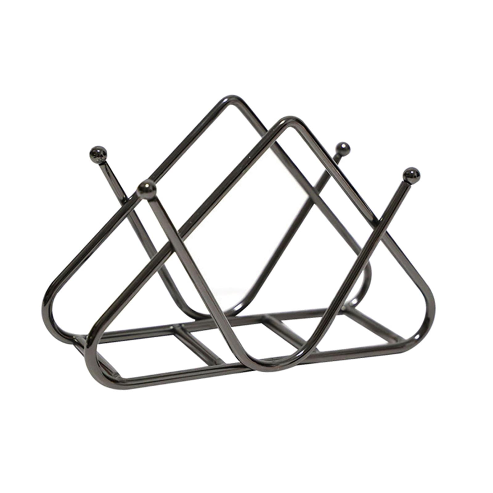 Iron Towel Rack Freestanding Tissue Dispenser Organizer for Kitchen