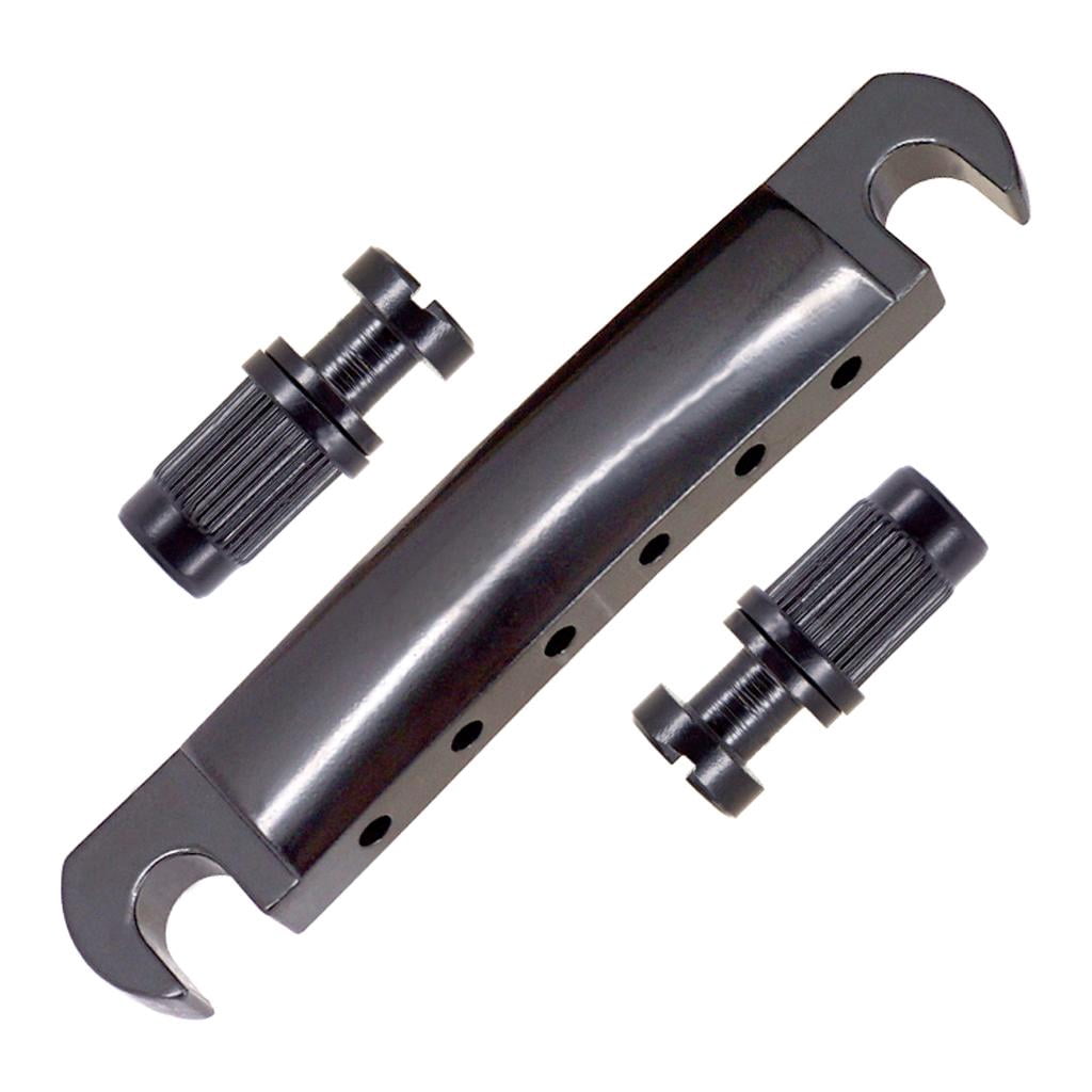 Dualoai Bridge & Stop Tail Bar for LP EPI Electric Guitar Parts - Black