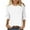 White., variant on Agkizg Womens Fall Clothing Plus Size Womens Tops Long Sleeve Blouses Solid Color Crew Neck 3/4 Sleeve Bow Detail Loose Fitting T-Shirt XL