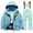 Mint Green, variant on Boys and Girls Children's Ski Suits Girls Outdoor Thick Windproof Boys Baby Big Children Ski Clothes Waterproof Jumpsuits Winter Warm Snowboard Coat Outdoor Jackets(8,Purple)