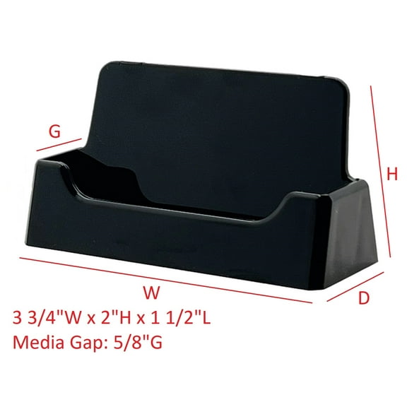 T'z Tagz 10 New Black Business Card Holder Tabletop Desktop Display Stand