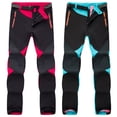 thumbnail image 2 of Pantalones de mujer para exteriores, montañismo, esquí, softshell, cálidos, gruesos, resistentes al viento, impermeables, de polar, 2 of 5