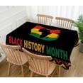 thumbnail image 2 of Black History Month Tablecloth African American Heritage Festival Holiday Party Decoration Celebration Kitchen Dining Room Home Rectangular Table Cover Decor (60" x 84"), 2 of 5