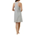 thumbnail image 3 of Women's Mother's Day Tank Nightgown Nightshirt Racerback Sleeveless Shirtdress Loungwear S Grey, 3 of 6