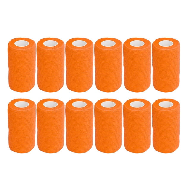 Nonwovens Wrap, Elastic Promote Healing Pet Vet Bandage Natural Latex For Dogs For Farm Orange