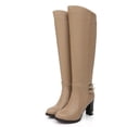 thumbnail image 1 of Botas altas Botas de caballero Tacón cuadrado pero botas hasta la rodilla Botas hasta la rodilla Botas de mujer de talla grande Botas Martin, 1 of 5