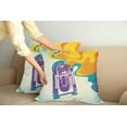 thumbnail image 2 of Ambesonne Vintage Throw Pillow Cover 2 Pack, Retro Vintage Radio Music, 20", Purple and Blue, 2 of 5