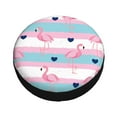 thumbnail image 3 of Gaeub Flamingo1 14-17in Tire Cover, Spare Tire Cover, for Camper Caravan, Trailer, Car, Truck, SUV, Jeep - 14 inch, 3 of 9
