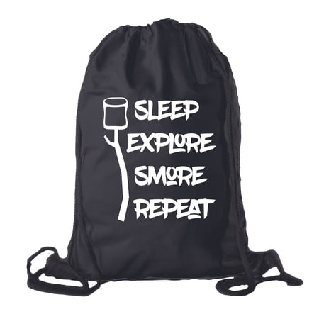 Camping Cotton Drawstring Backpack for Birthday parties and Summer Camp