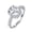 White, variant on Sterling Silver Womens Square Zircon Ring: Simple Geometric Design, 925 Silver with Seiko Craftsmanship, Perfect for Festivals