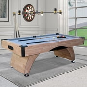 Billiards Table,7 FT Pool Table with Premium Accessories, Durable Matte-Black Finish, and Heavy Duty Legs for Modern Adult Rrec Room Family Game Room