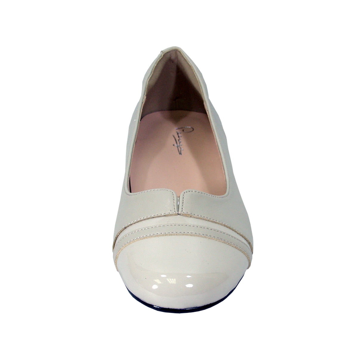 PEERAGE Marina 2 Women's Wide Width Casual Comfort Dress Leather Flats BEIGE 9.5