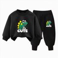 thumbnail image 4 of TOWED22 Baby Boy Fall Clothes Set Long Sleeve Dinosaur Print Sweatshirt Pants Toddler Infant Outfits(Blazer,9-10 Y), 4 of 4