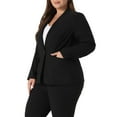 thumbnail image 4 of Agnes Orinda Plus Size Blazers for Women Button 2023 Long Sleeve Office Work Business Suit Blazer Jacket, 4 of 6