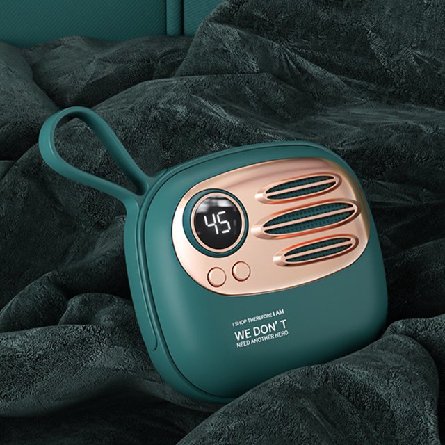 Mini Calentador Eléctrico 2 en 1 Batería externa Pantalla digital DC 5V 2A Calentador de manos de bolsillo Herramientas de invierno Likrtyny Para estrenar