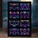 thumbnail image 2 of Tatuajes faciales temporales JShteea 8 Uds fluorescentes para fiesta de Halloween, 2 of 9