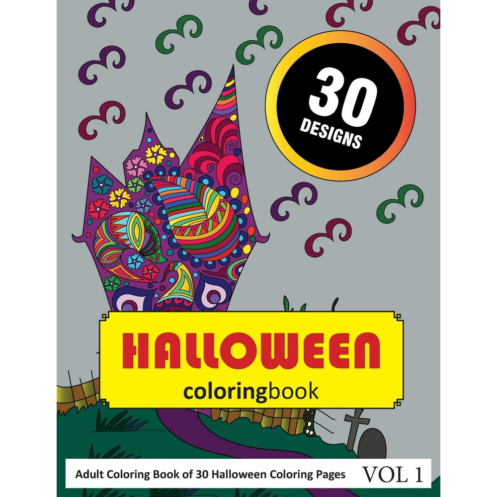 Halloween Coloring Book : 30 Coloring Pages of Halloween Designs in