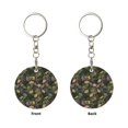 thumbnail image 2 of Naloa Camouflage Skulls Print Round Keychain Keychain Key Ring, Key Tag, Key Chain Bulk for Gift Accessories (Round), 2 of 7