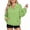 Mint Green, variant on Women's Stand Collar Snap Henley Fleece Pullover Tops, Fall Winter Long Sleeve Raglan Sleeve Sweatshirt with Kangaroo Pocket, Drawstring Hem Color‑Block Trim Casual Jacket Tops