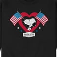 thumbnail image 3 of Peanuts - Snoopy Since 1776 Flag Heart - Men's Crew Neck Fleece Pullover, 3 of 6