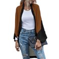 thumbnail image 4 of Mialoley Women Open Front Sweater, Color Block Batwing Sleeve Knit Cardigan, 4 of 8