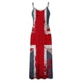 thumbnail image 5 of Busydd Womens 4th of July Dress American Flag Graphic Sundresses V Neck Sleeveless Independence Day Maxi Dress, 5 of 5