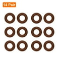 thumbnail image 3 of 14 Pairs Glasses Ear Grip 0.52" Silicone Ring Type Eyewear Retainer, Brown, 3 of 7