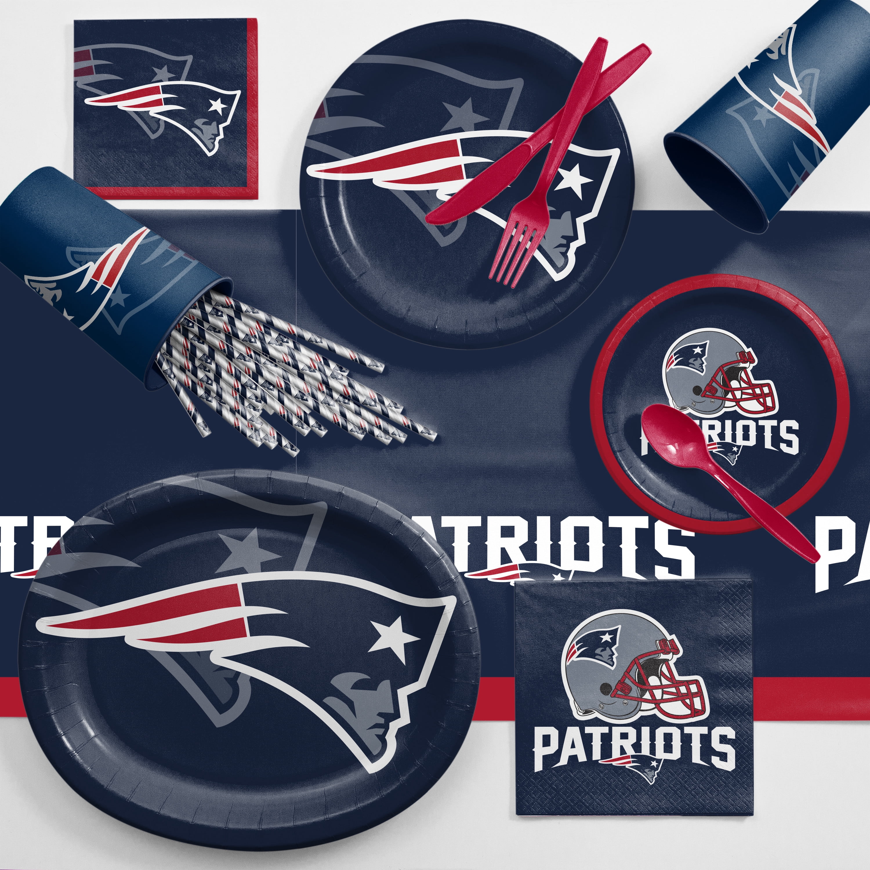 New England Patriots Paper Beverage Napkins 48 Count for 24 Guests