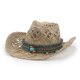 thumbnail image 1 of Sombrero de paja de malangrass tejido a mano para primavera y verano, sombrero de vaquero hueco de estilo étnico, tejido en stock, sombrero tibetano transfronterizo, 1 of 5