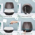 thumbnail image 7 of 550ml Essential Oil Diffuser, Daroma Upgraded Remote Control 6 in 1 Aromatherapy Ultrasonic Cool Mist Humidifier, 7 Color Changing Mood Lights & Waterless Auto-Off for Home Office Gift,, 7 of 7
