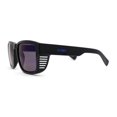 thumbnail image 3 of Kush Vented Side Visor Horn Rim Color Mirror Plastic Sunglasses Blue Logo Mirror, 3 of 4