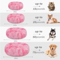 thumbnail image 2 of Exclusivo Mezcla Calming Donut Pet Bed for Medium Dogs 24", Anti-Anxiety Plush Cozy Warming Dog Bed, Gradient Pink, 2 of 7