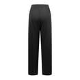 thumbnail image 4 of Plus Size Pants Curvy Women Plus Size High Waist Summer Solid Color Loose Fit Dress Pants Women's Casual Pants Black L, 4 of 4