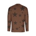 thumbnail image 5 of ZUKMRJPC Women's Long Sleeve Shirts Crewneck Cute Stars Print Loose Fit Tunics Sweatshirt Fall Soft Comfy Casual Basic Cotton Tees Tops, 5 of 7