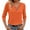 Orange, variant on UJNDER Women's Casual Loose Fit 3/4 Sleeve Solid Color T Shirt Comfortable Basic Tops for Women Daily Wear Green XL