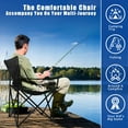 thumbnail image 4 of Coliware Outdoor Lightweight Folding Camping Chair, Oversized Oxford Portable Director Chair for camping with Carry Bag Cup Holder, Compact & 551lb Loading Capacity-Black, 4 of 7