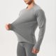 thumbnail image 5 of Ropa interior térmica para hombre, jersey liso de forro polar, cálido, cómodo, elástico, transpirable, ajustado, absorbente del sudor, ropa interior térmica deportiva, blusa de poliéster para hombre., 5 of 8