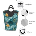 thumbnail image 4 of Vsdgher Tropical Leaves Print Square Laundry Bag Large Collapsible Dirty Clothes Bags With Handles Waterproof Essentials Storage For College Dorm, Family, 4 of 6