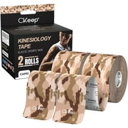 CKeep Kinesiology Tape (2 Rolls), Cotton Elastic Premium Athletic Tape, Desert Camo