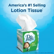 Puffs Plus Lotion Facial Tissue, 8 Cube Boxes, 56 Facial Tissues Per Cube