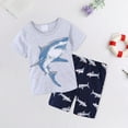 thumbnail image 7 of Baby Boy Outfits Boys Cotton Short Sleeve Cool Patterns T Shirt Shorts Kids Clothes Grey 12 Months-24 Months, 7 of 7