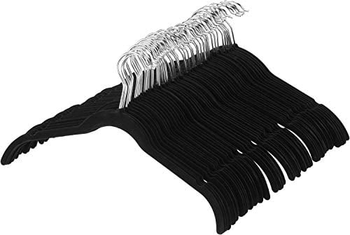 100-Pack Ivory Basics Velvet Shirt/Dress Hangers